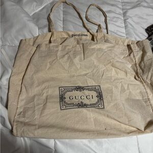 Large Gucci Cream Canvas Tote